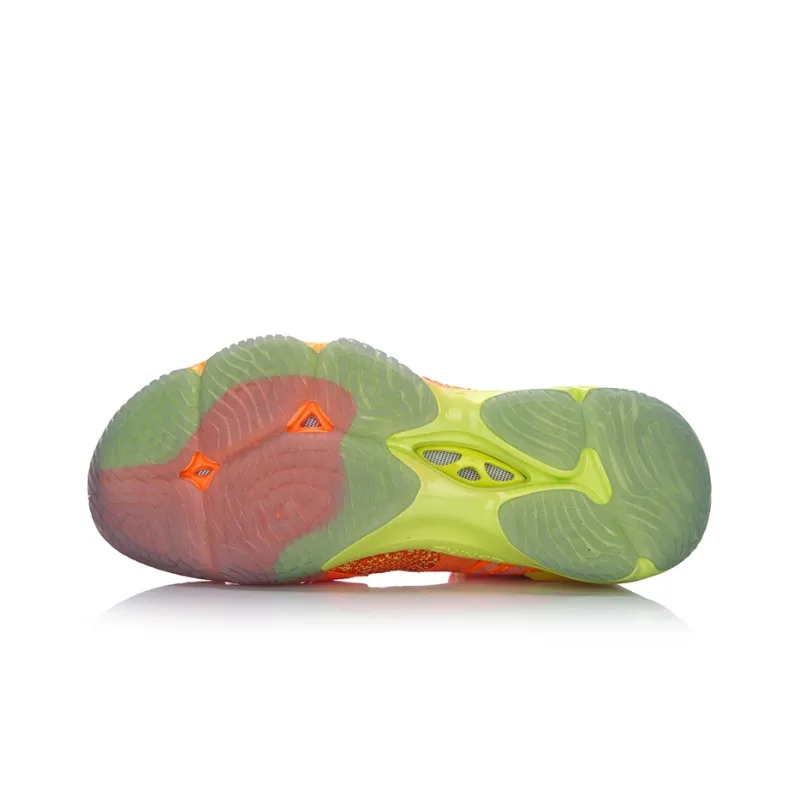 LiNing Ranger Chameleon Cushioning Rebound High-Top Badminton Shoes Unisex Neon Radiant Orange-5