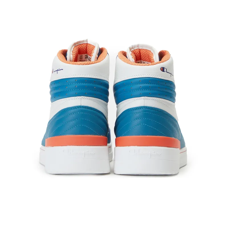 Champion Dream Shooter High-Top Vintage Basketball Shoes Men's White And Blue Stitching-3