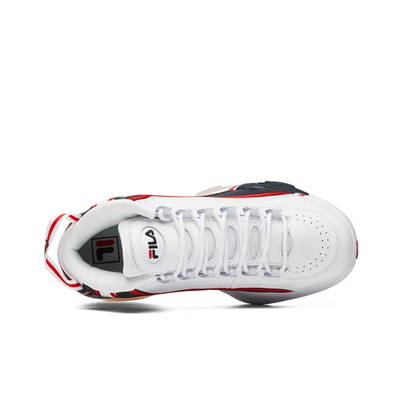 FILA Forward Mid Tops White Blue-3