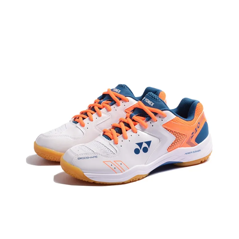 YONEX Power Cushion Durable Cushioning Low Top Badminton Shoes Unisex White Orange-3