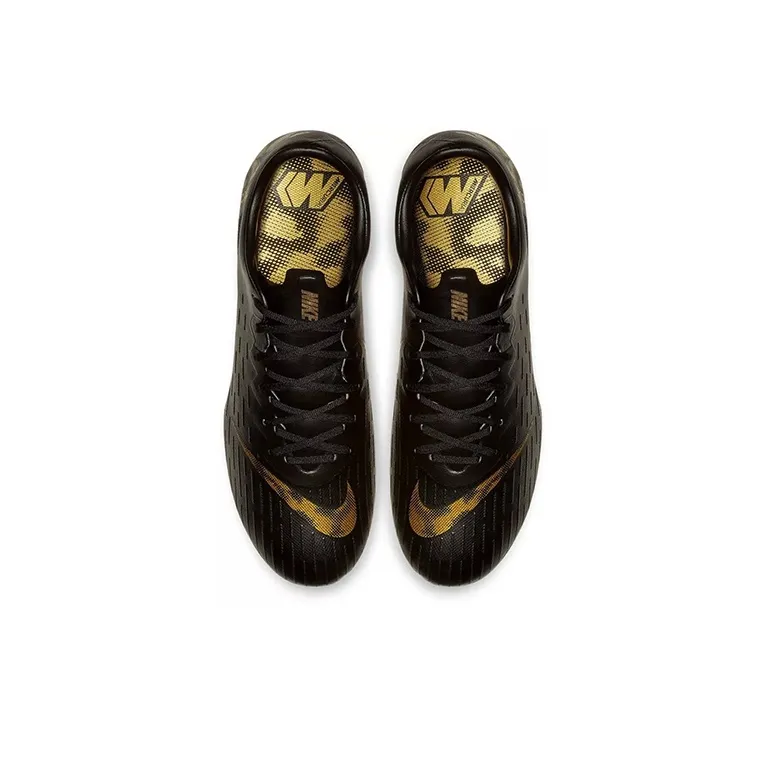 Nike Vapor 12 Pro Fg Black Metallic Vivid Gold-3