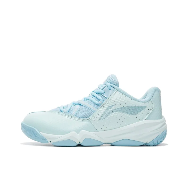 LiNing Cushioned Slip Resistant Abrasion Resistant Low Top Badminton Shoes Women's Blue-0