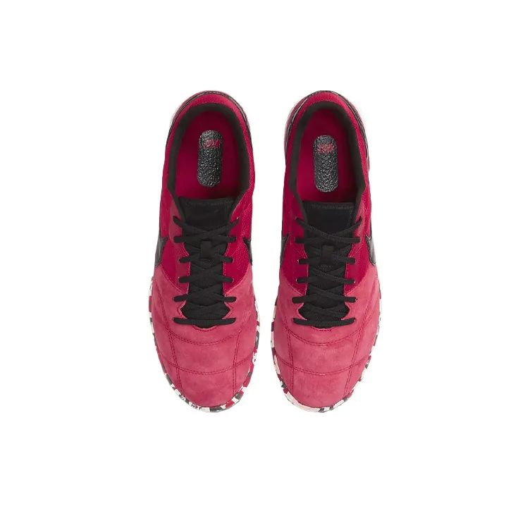 Nike Premier 2 IC/IN Indoor Anti-Slip And Wear-Resistant Lightweight Soccer Shoes Unisex Dark Red-3