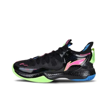 LiNing 3 Cushioned Slip Resistant Abrasion Resistant Low Top Badminton Shoes Unisex Black