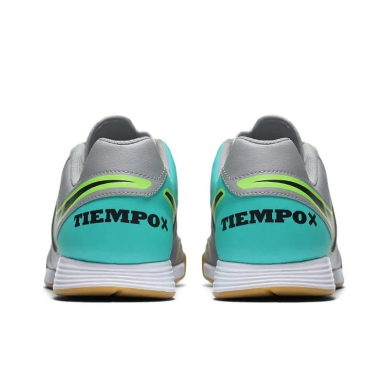 Nike Tiempo Genio 2 Soccer Shoes Men Low-Top Silver/Black/Green-4