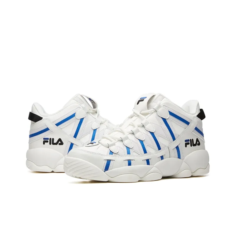 FILA Spaghetti Mid Baeketball Shoes White/Blue-3