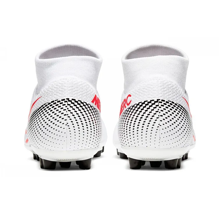Nike Mercurial Superfly 7 Soccer Shoes Men Mid-Top White/Red-4
