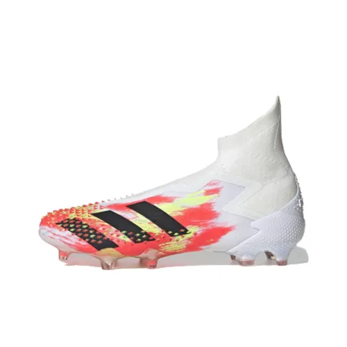 Adidas PREDATOR Series Soccer Shoes Men High-Top Bright White/Bright Pink Fluorescent