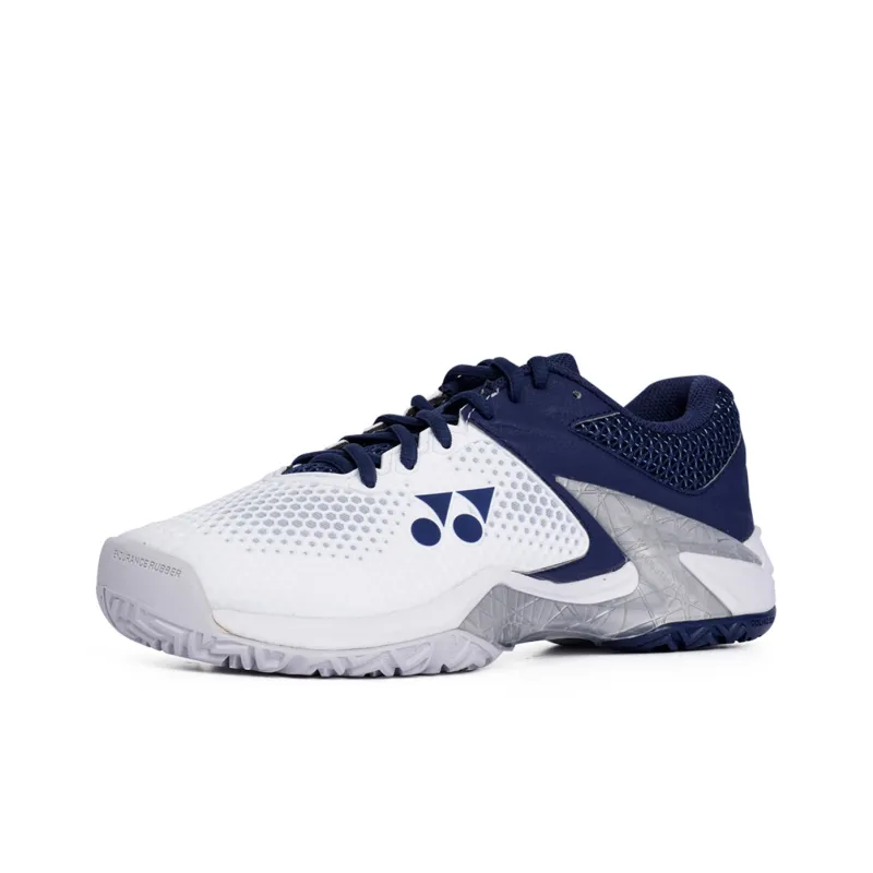 YONEX Shock Absorbers With Slip Resistant And Abrasion Resistant Properties Low Top Badminton Shoes Unisex White Cyan-2