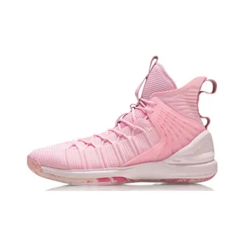 LINING CF Vintage Basketball Shoes Men High Top White/Pink
