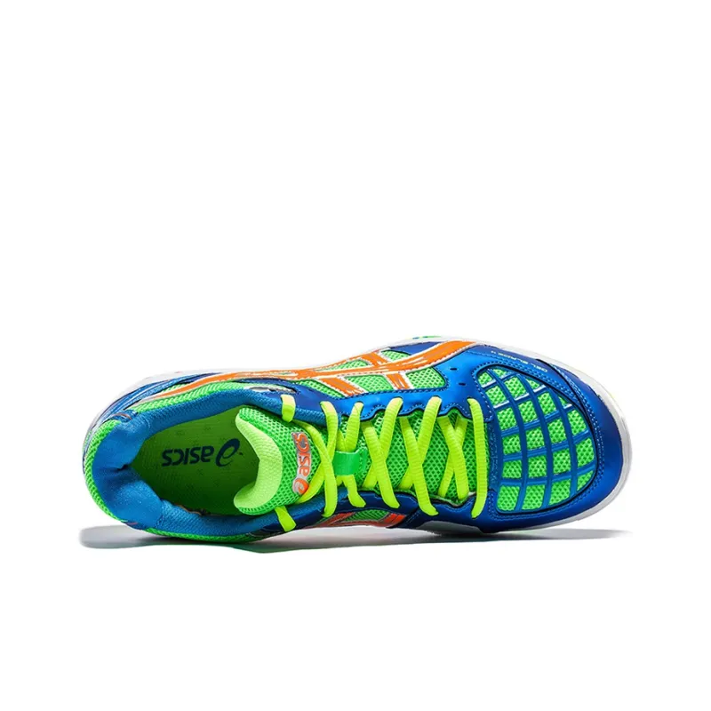 Asics Gel-Blade 4 Anti-Slip Wear-Resistant Low-Top Badminton Shoes Men's Blue Orange-2