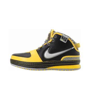 Nike Lebron 6 Taxi Non slip Lightweight High Top Vintage Basketball Shoes Men's Black Yellow