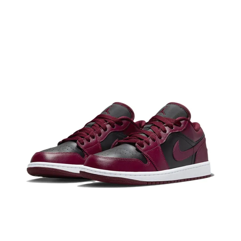 Jordan 1 Low Black Dark Beetroot Women's-2
