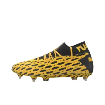 PUMA IC/IN Non-slip Lightweight Soccer Shoes Yellow Black