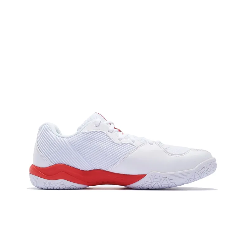 LiNing Sound Waves 2 Cushioned Slip Resistant Abrasion Resistant Low Top Badminton Shoes Unisex Standard White-1