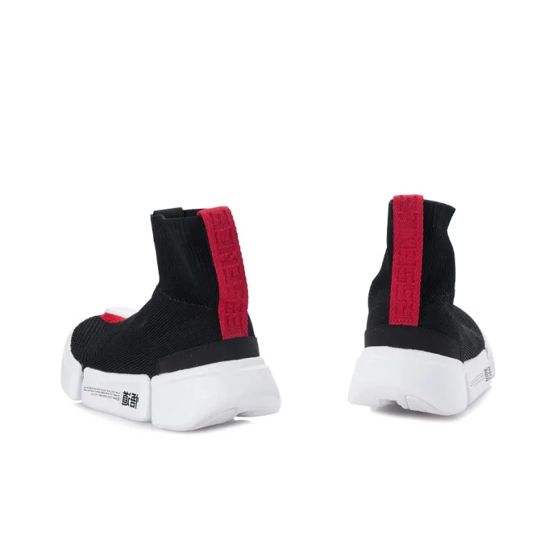 LiNing Essence 2 High Top Vintage Basketball Shoes Men's Black White-3
