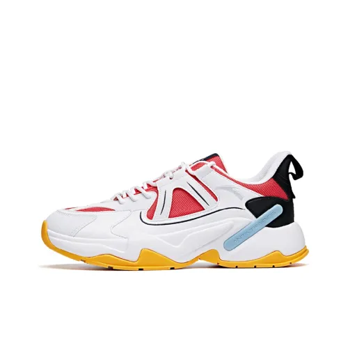 ANTA Training Shoes Women's Low-Top White Red Yellow