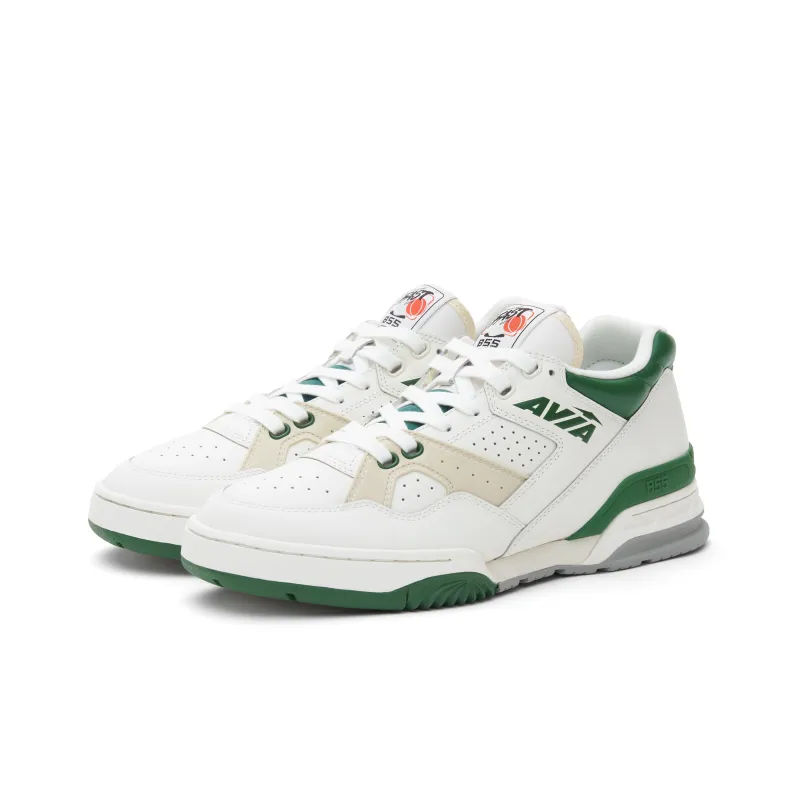 AVIA 855 Series Anti Slip Wear Resistant Low Top Vintage Basketball Shoes Men's White Green-2