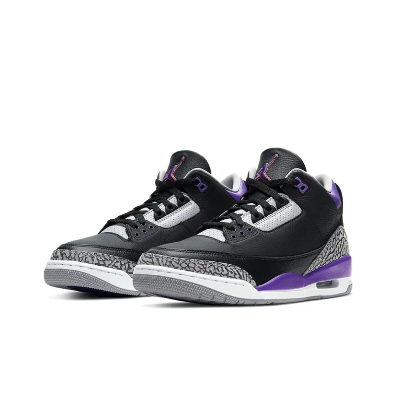 Jordan 3 Retro Black Court Purple-2