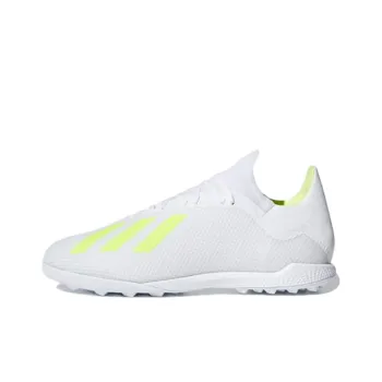 Adidas X 18.3 TF Rubber Broken Studs Firm Ground Artificial Ground Slip Resistant Soccer Shoes Men's White Green