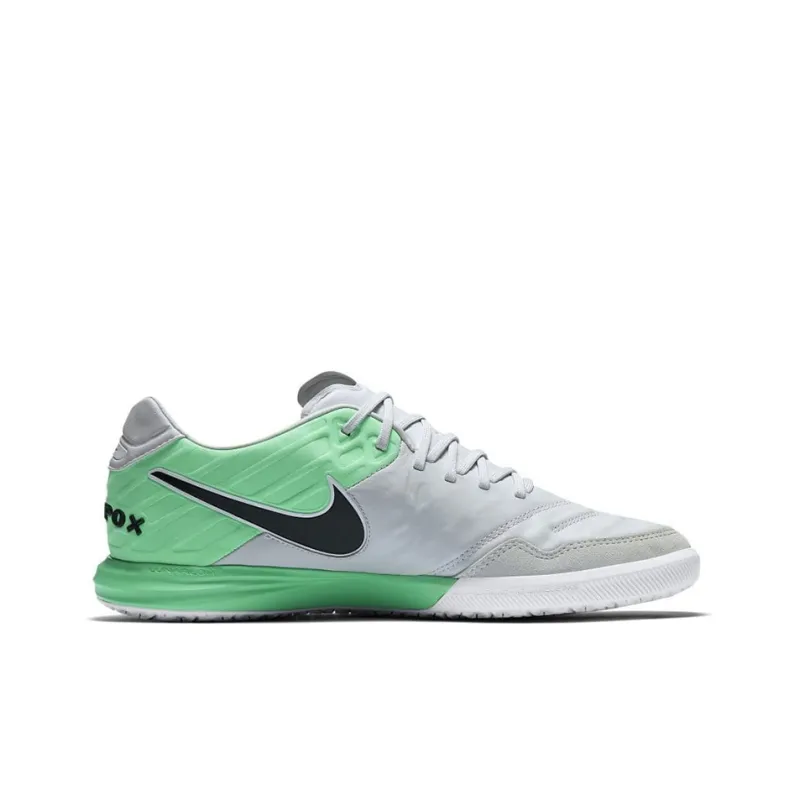 Nike TIEMPOX PROXIMO IC IC/IN Cushioning Anti-Slip And Wear-Resistant Soccer Shoes Men's Gray Green-1