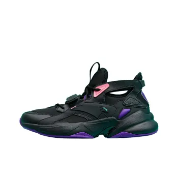 Anta Anti Slip And Wear Resistant Support Mid Top Training Shoes Men's Black Purple