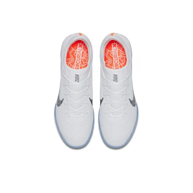 Nike Mercurial Vapor 12 TF Rubber Broken Studs Cushioning Anti-Slip And Wear-Resistant Grass Soccer Shoes Men's White-3