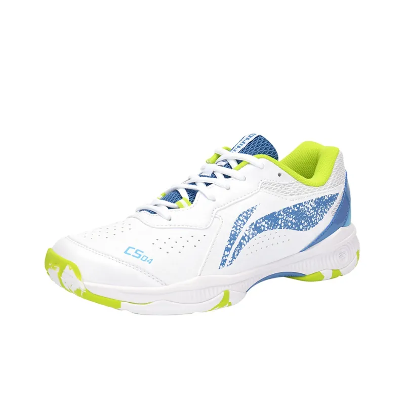 LiNing Anti Slip Wear Resistant Breathable Lightweight Low Top Badminton Shoes Unisex Paris Blue-1