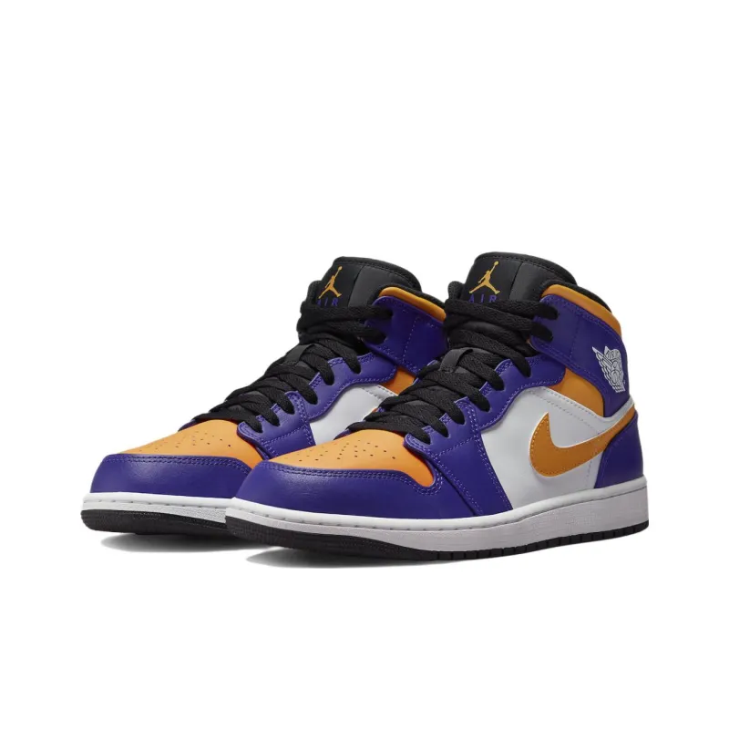 Air Jordan 1 Mid 'Lakers Purple'-2