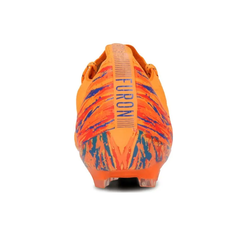 New Balance Furon V6+ HG Hard Ground Anti Slip Wear Resistant Soccer Shoes Unisex Orange-4
