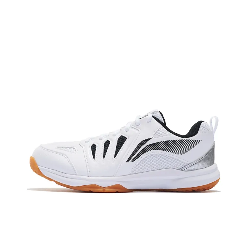 LiNing Ace Shock Absorbers Slip Resistant, Abrasion Resistant, Breathable Low Top Badminton Shoes Men's Standard White-0