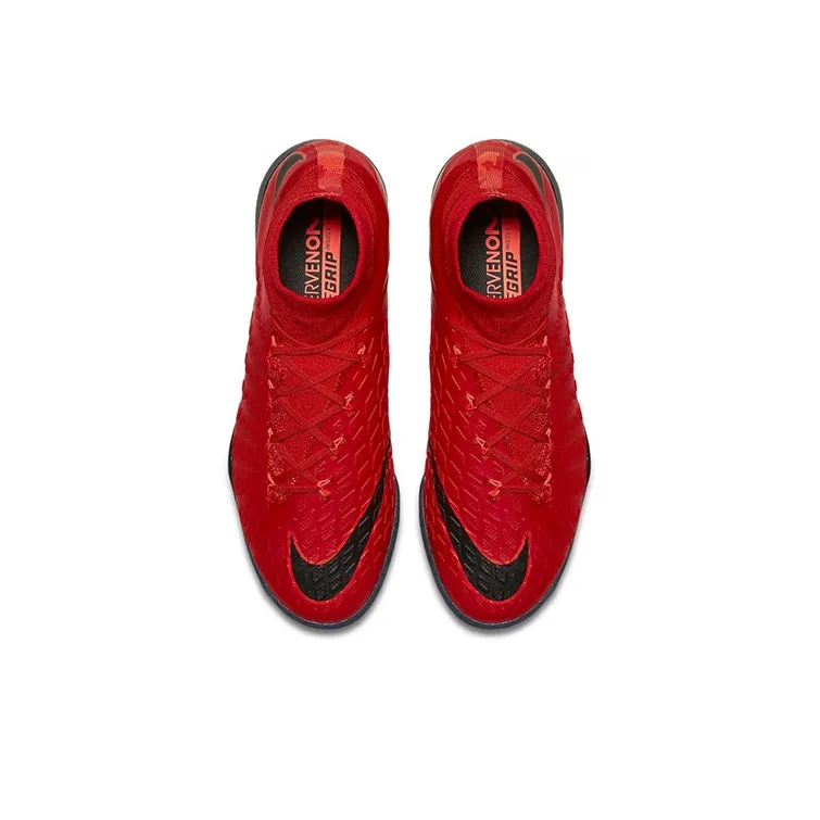 Nike TF Rubber Broken Studs Cushioning Anti-Slip And Wear-Resistant Soccer Shoes Men's Red-3