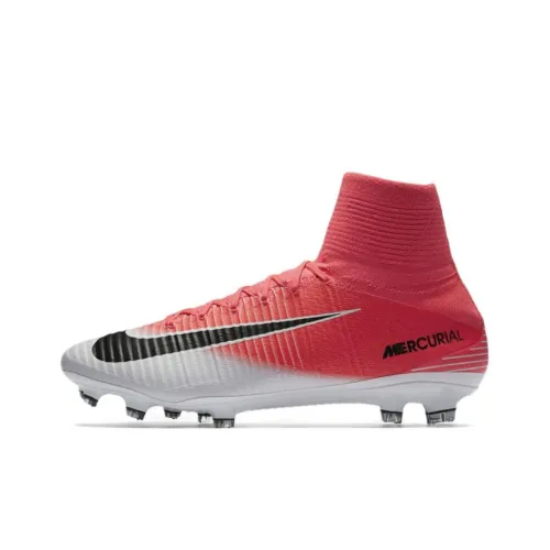 Nike Mercurial Superfly 5 Soccer Shoes Men High-Top White/Pink/Black