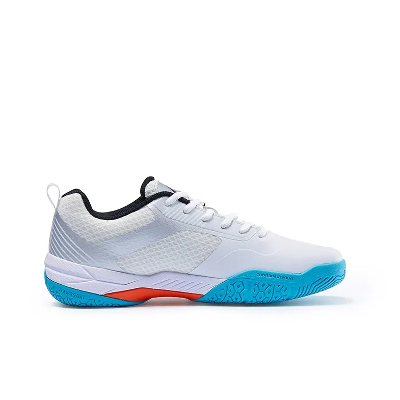 Kawasaki Light And Shadow Collection Low Top Badminton Shoes Unisex Moon White Blue-1
