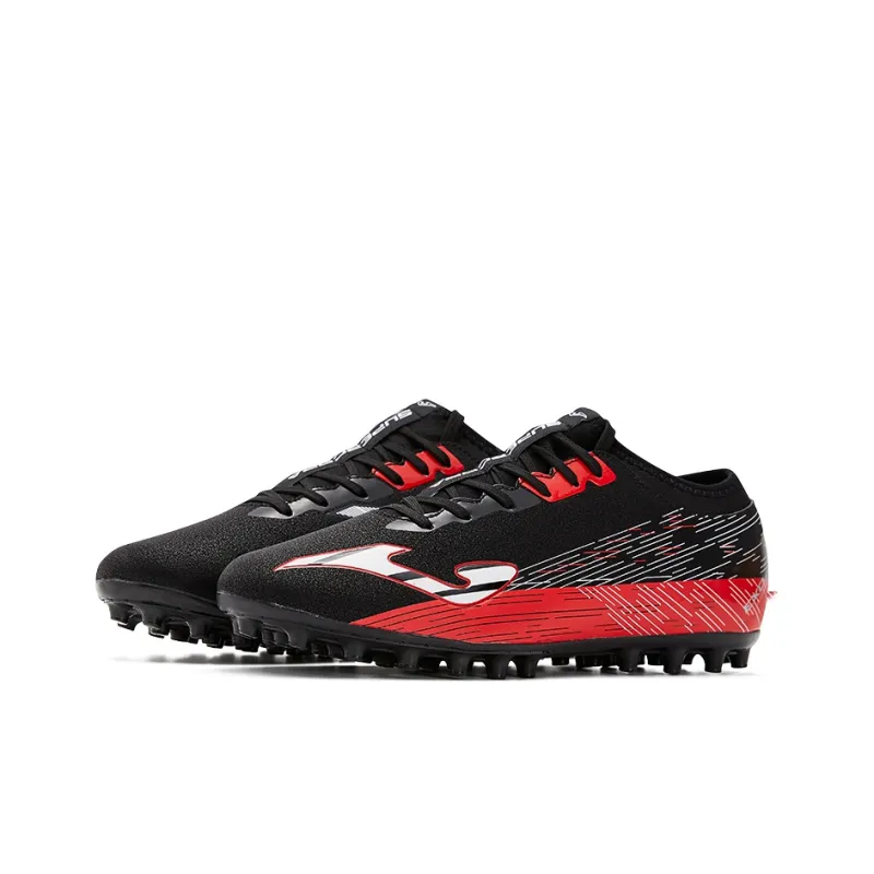 Joma AG Rubber Short Studs Anti Slip And Wear Resistant Support Balance Soccer Shoes Men's Black Red-2