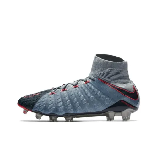 Nike Hypervenom Phantom 3 Soccer Shoes Men High-Top Gray/Red/Black