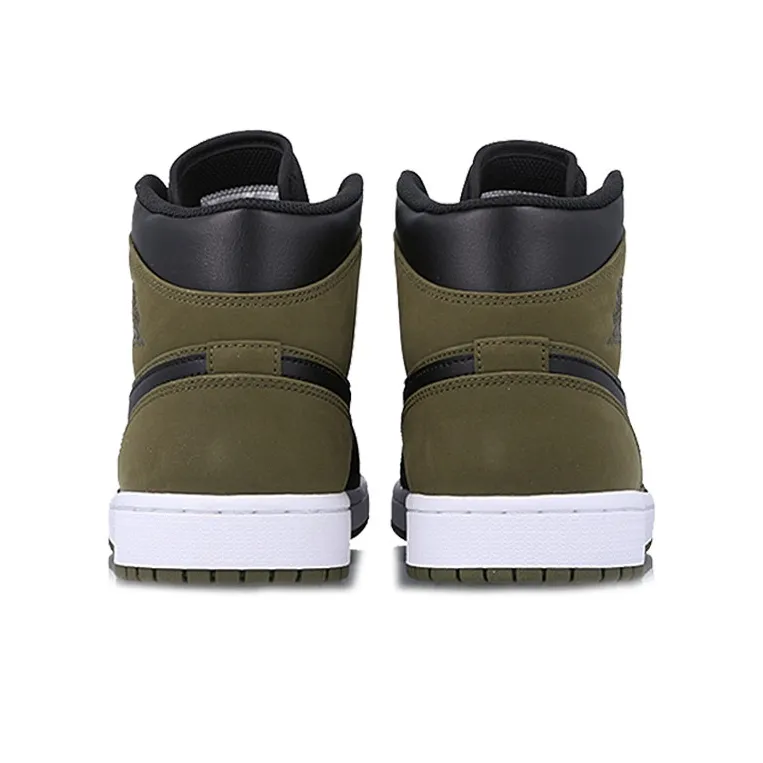 Jordan 1 Mid Olive Canvas-3