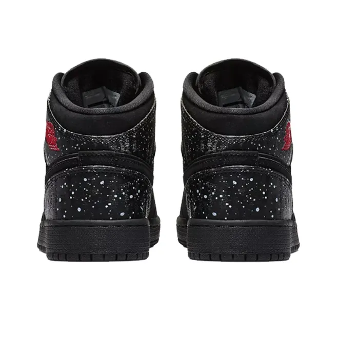 Jordan 1 Mid GS Black Rush Pink-3