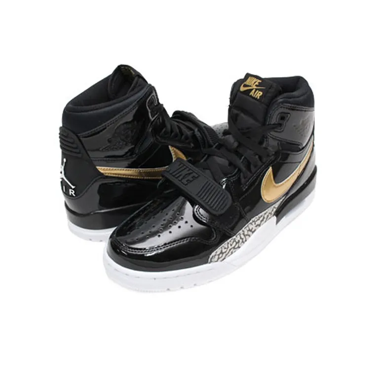 Jordan Legacy 312 Black Gold Patent-2