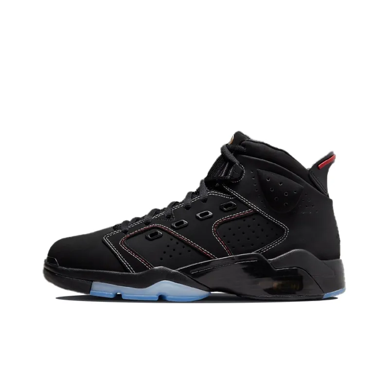 Jordan 6 17 23 Black White Red Contrast Stitching-0
