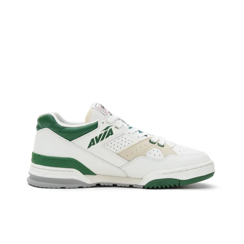 AVIA 855 Series Anti Slip Wear Resistant Low Top Vintage Basketball Shoes Men's White Green-1
