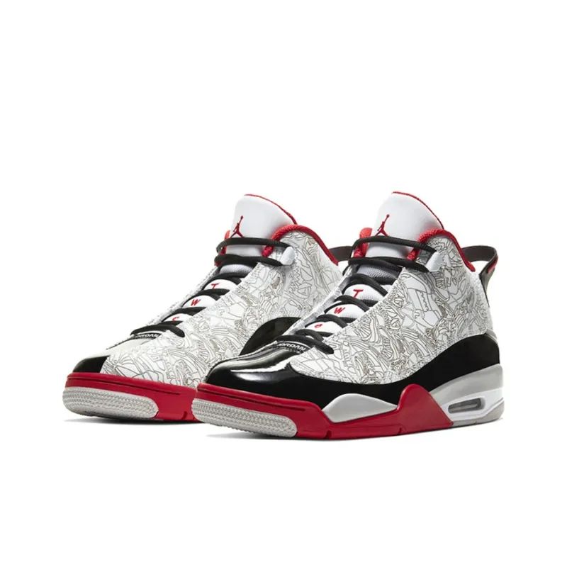 Jordan Dub Zero White Varsity Red-2
