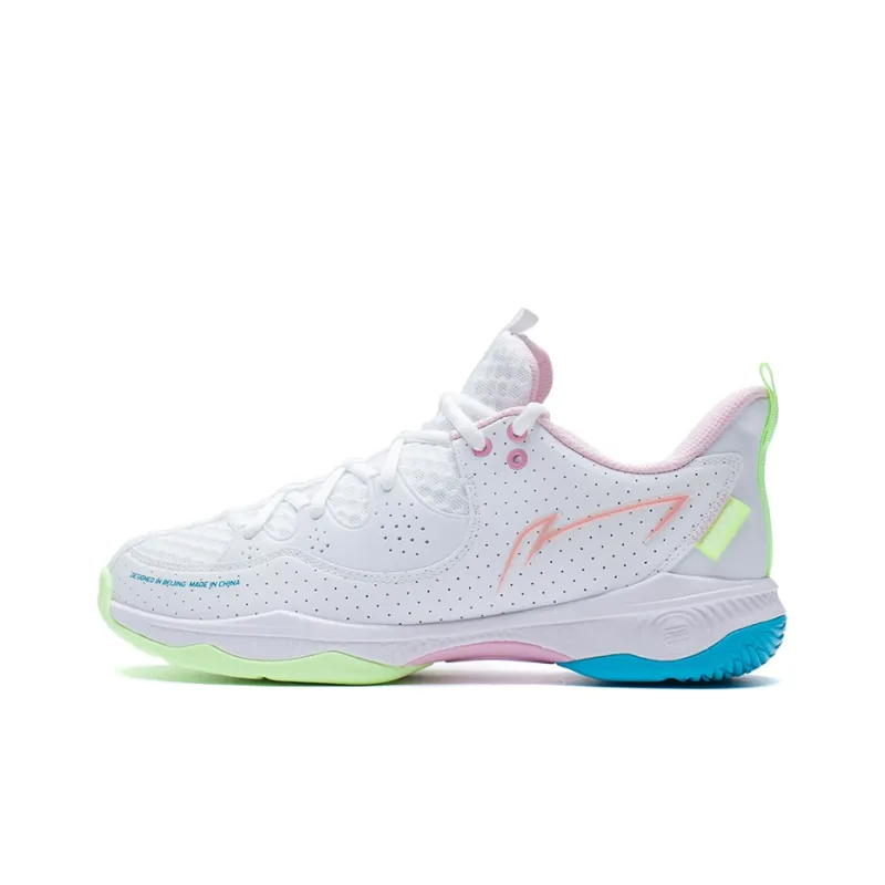 LINING Badminton Shoes Unisex Low Top Standard White/Light Pink-0