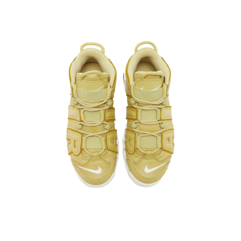 Nike Air More Uptempo 'Gold Tan White' Durable Breathable Mid Top Vintage Basketball Shoes GS Yellow White-2
