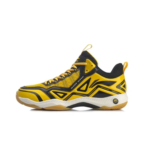 LINING Roar Badminton Shoes Unisex Low-Top Black/Yellow