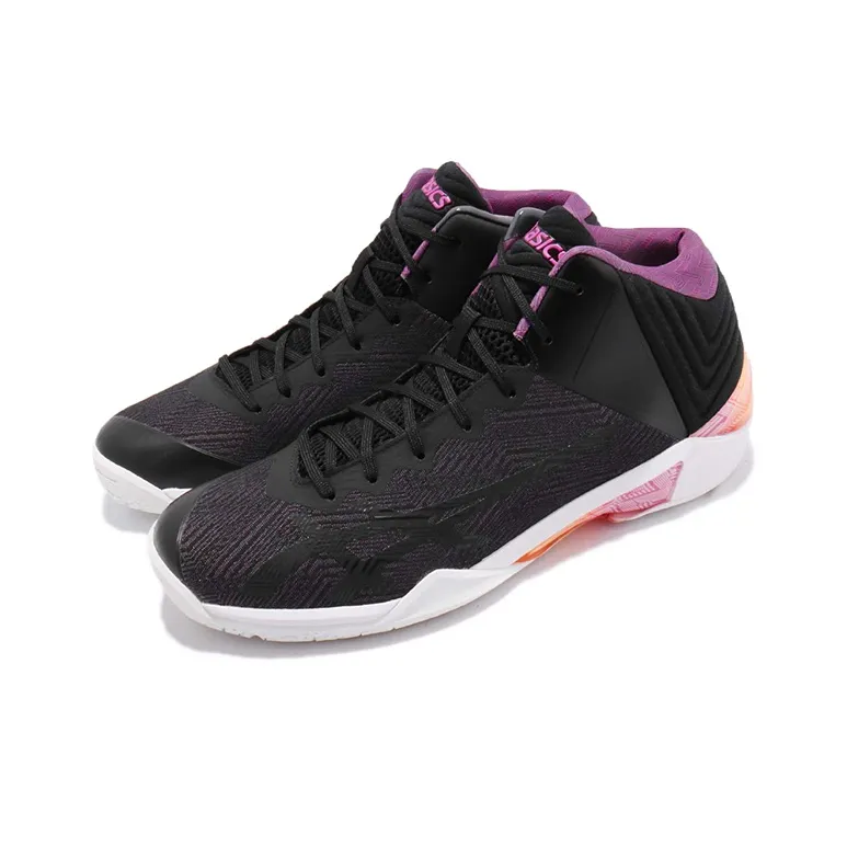 Asics Gel-Burst 22 GE Anti-Slip Wear-Resistant Low-Top Vintage Basketball Shoes Men's Black Pink-2