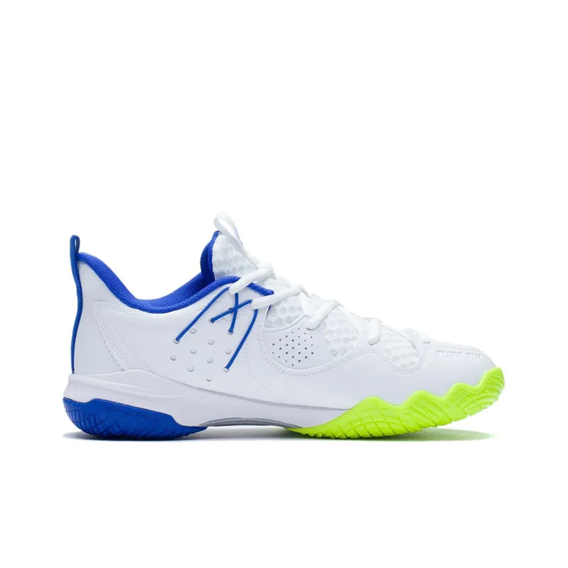 LiNing Battle Halberd Ⅲ LITE Cushioning Anti-Slip And Wear-Resistant Low-Top Badminton Shoes Unisex White Blue-1