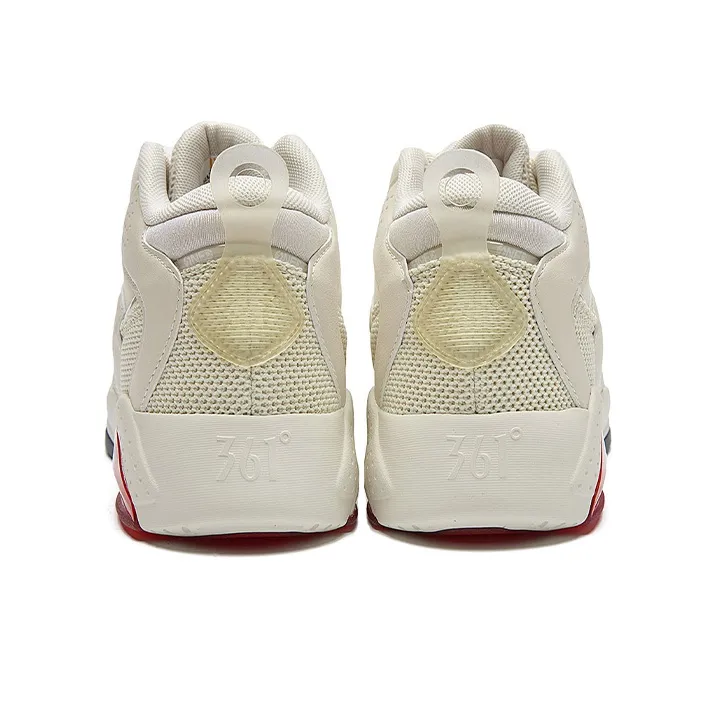 361° Cushioned Slip Resistant Mid Top Vintage Basketball Shoes Women's Cream-2