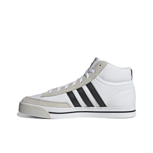 Adidas Neo Retrovulc Vintage Basketball Shoes Men Mid-Top White/Grey/Black