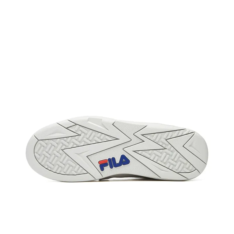 FILA FUSION Cage Vintage Basketball Shoes Women's Low Top Gray White-4